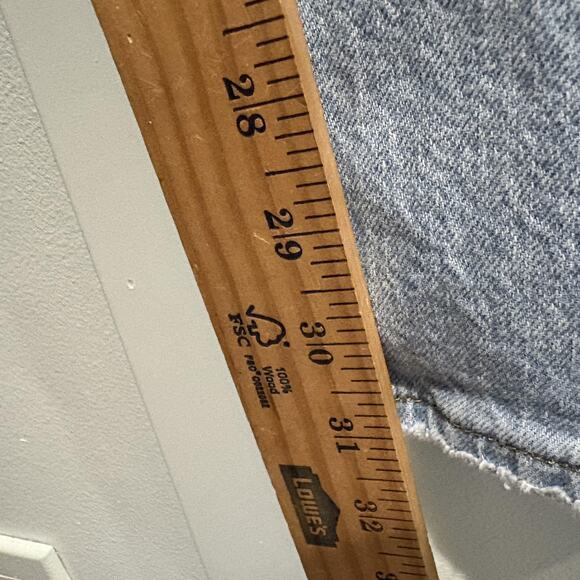 Light Wash Loose Jeans Womens 14 Blue Regular High Rise 90s Straight Denim Relax - Picture 7 of 13